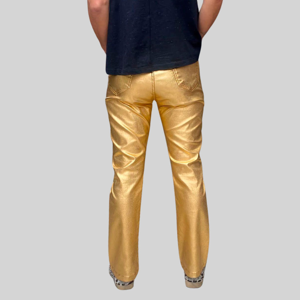 Pantalón oro Cut y Paste talla 40