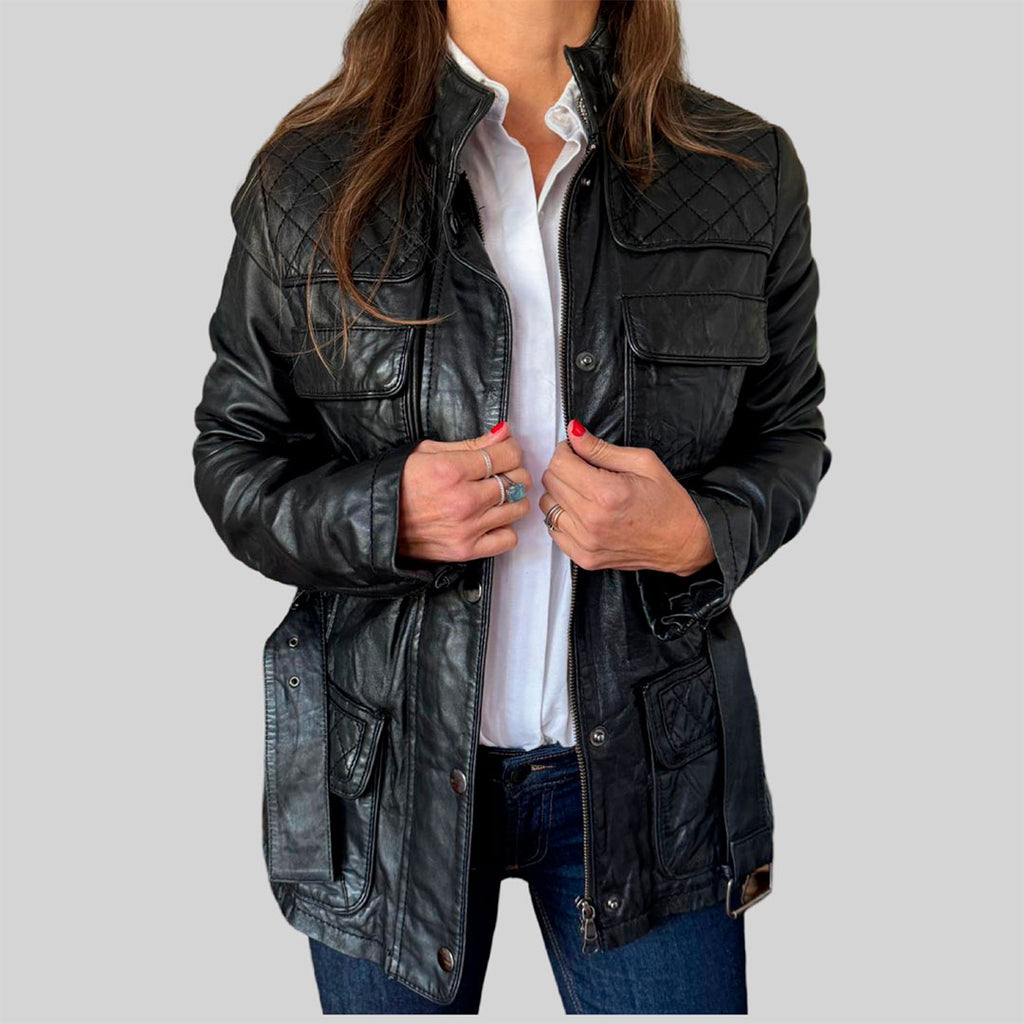 Chaqueta cuero Mango talla M