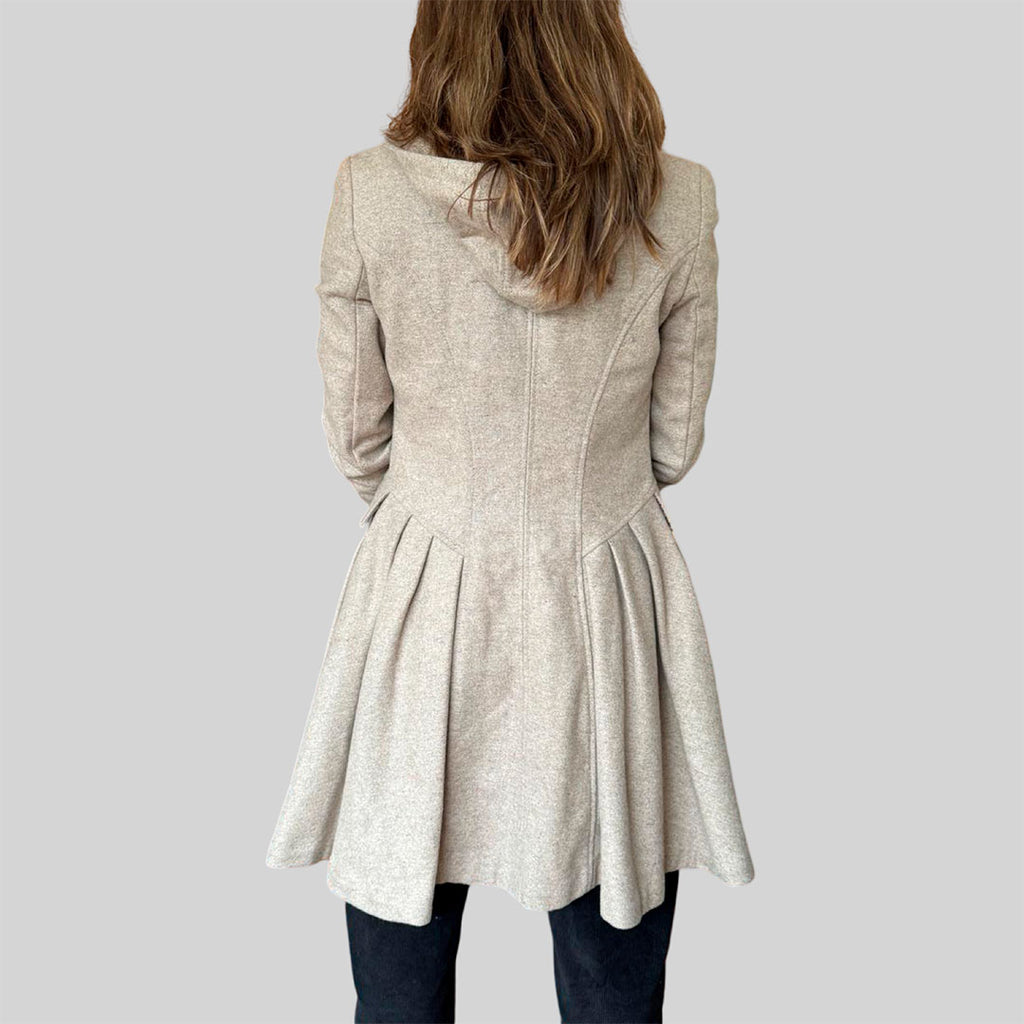 Abrigo beige Topshop talla S