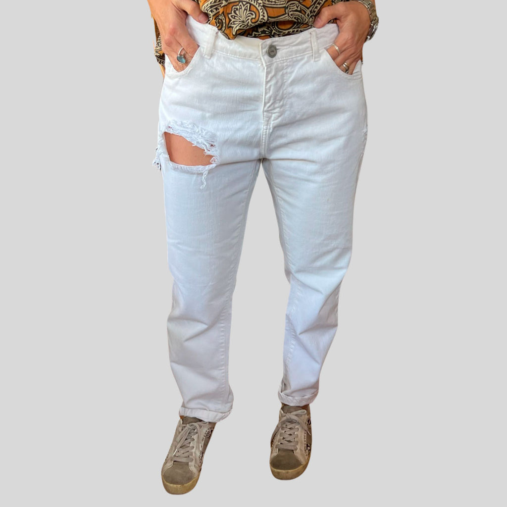 Jeans blancos Karyn Coo talla 0