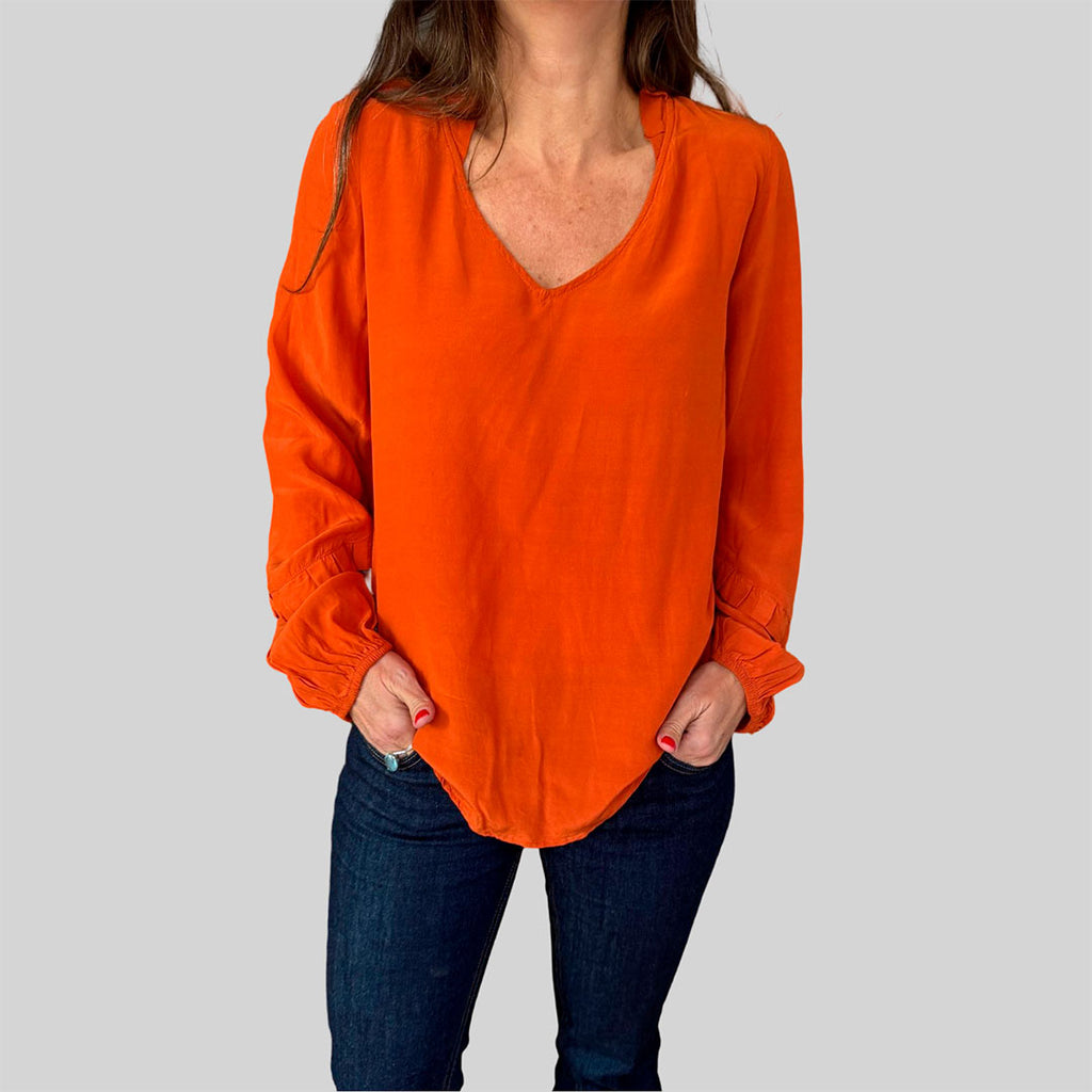 Blusa terracota Singolare talla XS