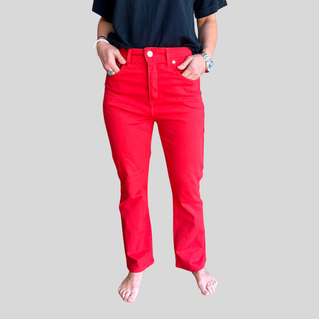 Jeans rojos Jazmin Chebar talla 26
